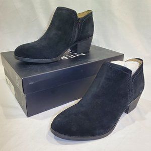 Black suede bootie